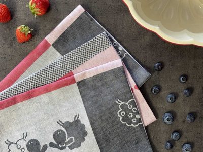 Utěrka Extra savá 50x70 Ovečky kostka červená - 3 ks – fotka 1