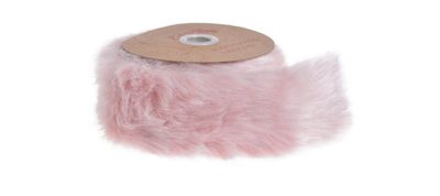 Kožešinový pás 6 cm × 2 m - světle růžový - Canea