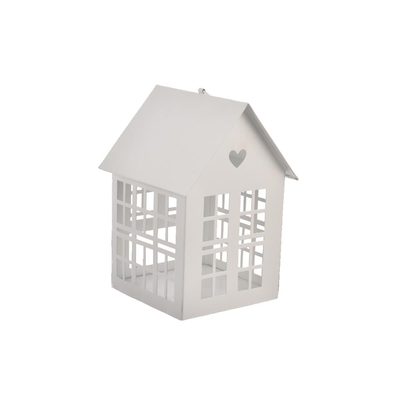 Domeček kov na svíčku bílý O0530 - 15 x 13 x 20 cm{% if product.brand.name %} – {% endif %}