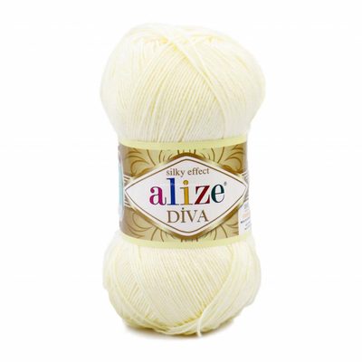 Akrylová příze Diva 100 g{% if variant.name %} – 62 smetanová{% endif %}