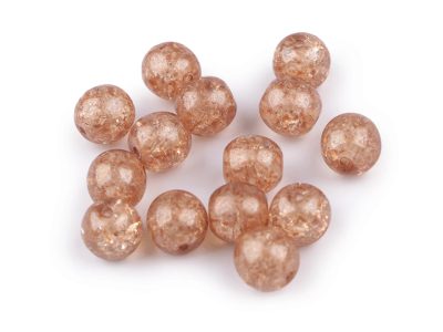 Skleněné korálky praskačky Ø8 mm 10 g{% if variant.name %} – 4 (34303) béžová{% endif %}