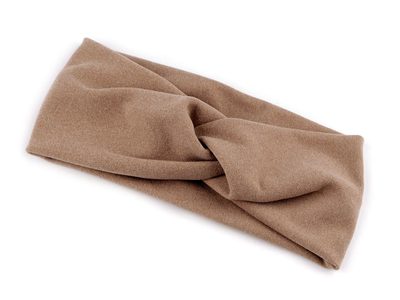 Dámská čelenka soft fleece křížená{% if variant.name %} – 2 béžová{% endif %}