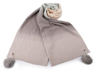 Šála zimní / pléd s bambulkami 65x180 cm{% if product.brand.name %} – Stoklasa{% endif %}