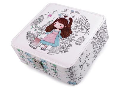 Šperkovnice s obrázkem - 18 cm{% if variant.name %} – 3 bílá tyrkys{% endif %}