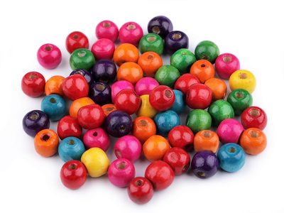 Dřevěné korálky Ø10 mm 25g{% if product.brand.name %} – Galanterka{% endif %}