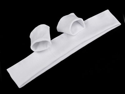 Elastické náplety šíře 7 cm sada (2x rukáv, 1x pás){% if variant.name %} – 2 (002) bílá{% endif %}