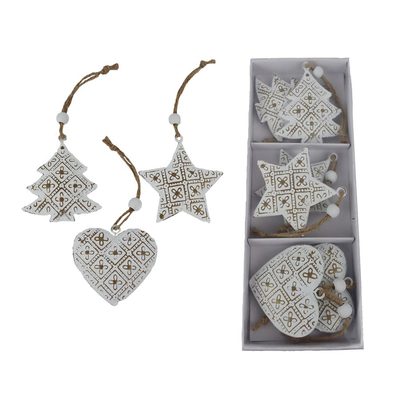 Vánoční dekorace k zavěšení, 6 ks K4379 - 21.5 × 8 × 2 cm{% if product.brand.name %} – Morex{% endif %}