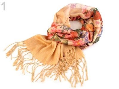 Dvojitý šátek s růžemi 60x165 cm{% if product.brand.name %} – Stoklasa{% endif %}