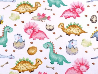 Bavlněná látka / plátno dinosaurus METRÁŽ{% if product.brand.name %} – Stoklasa{% endif %}