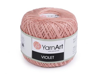 Bavlněná příze háčkovací Violet 50 g{% if variant.name %} – 4 (4105) pudrová{% endif %}
