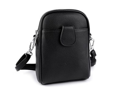 Dámská / dívčí kabelka crossbody s popruhem 15x18 cm{% if variant.name %} – 24 černá{% endif %}