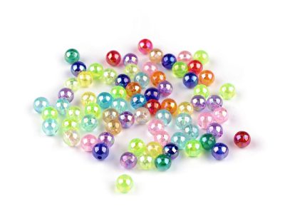 Plastové korálky s AB efektem Ø6 a 8 mm 10 g{% if product.brand.name %} – Galanterka{% endif %}