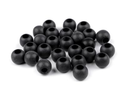 Plastové korálky matné s velkým průvlekem 11x14 mm 10 kusů{% if variant.name %} – 7 (52) černá{% endif %}
