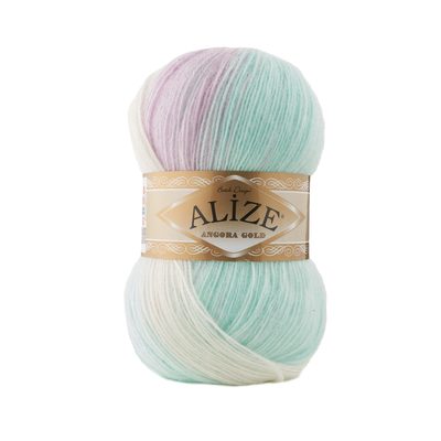 Příze Angora Gold Batik 100 g{% if variant.name %} – 6620 pastelová-mint-fialová-krémová{% endif %}