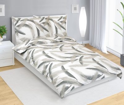 Povlečení krepové Šedá,Bílá 80/929{% if variant.name %} – 140x220, 70x90 cm{% endif %}