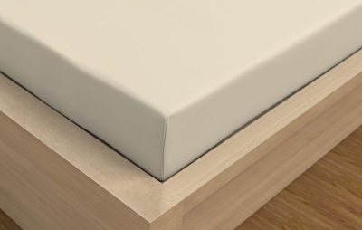 Saténové prostěradlo LUXURY COLLECTION 120x200cm smetanové – fotka 1