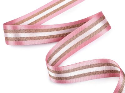 Hladký oboustranný popruh s lurexem šíře 50 mm METRÁŽ{% if product.brand.name %} – Stoklasa{% endif %}