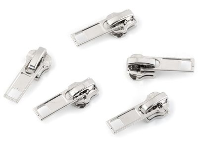 Jezdec ke kovovým zipům šíře 5 mm 5 kusů{% if variant.name %} – nikl{% endif %}