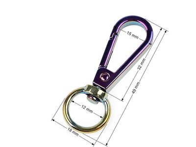 Kovová karabina duhová průvlek 12 mm{% if product.brand.name %} – Stoklasa{% endif %}