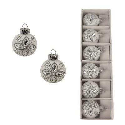 Vánoční ozdoba, 6 ks S0357 - dia 4 x 4,5 cm{% if product.brand.name %} – Morex{% endif %}