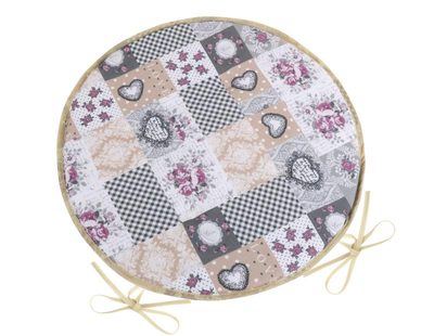 Sedák DITA kulatý hladký Šedá,Béžová,Vínová 79/408 průměr 40 cm{% if product.brand.name %} – Bellatex{% endif %}