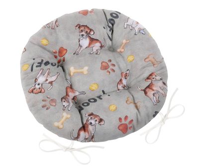 Sedák EMA kulatý prošívaný Šedá,Béžová 62/527 průměr 40 cm{% if product.brand.name %} – Bellatex{% endif %}