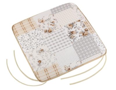 Sedák EMA hladký - 40x40 cm,hladký béžovošedý patchwork{% if product.brand.name %} – Bellatex{% endif %}