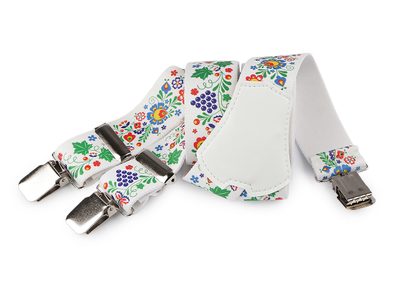 Šle folklor široké 4 cm délka 120 cm{% if variant.name %} – 4 bílá{% endif %}
