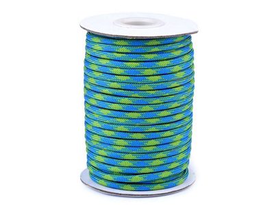 Padáková šňůra Ø4 mm návin 25 metrů{% if variant.name %} – 3 modrá - zelená{% endif %}