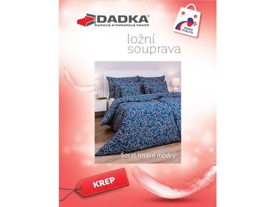 Krepové povlečení Sorat tmavě modré 140x200, 70x90 cm – fotka 4