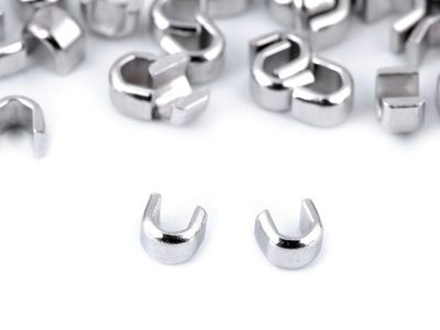 Koncovka na zip 3; 5; 8; 10 mm horní 10 gramů v sáčku{% if variant.name %} – 3 (5 mm) nikl{% endif %}