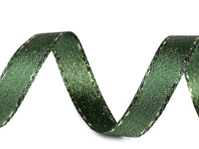Stuha s lurexem šíře 15 mm návin 10 metrů{% if variant.name %} – 315 zelená - zlatá{% endif %}