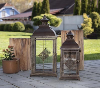 Sada 2 kovových luceren K2957/ Sada 2 - výška 38 a 51 cm{% if product.brand.name %} – Morex{% endif %}
