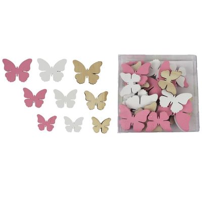Dekorace motýl 24 ks D3086 - 2,7 - 4 x 0,2 x 2,6 - 3,3 cm{% if product.brand.name %} – Morex{% endif %}