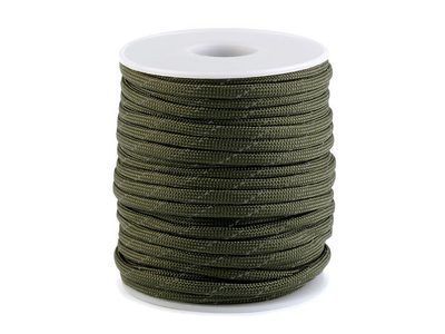 Padáková šňůra Ø4 mm s reflexní nití návin 25 m{% if variant.name %} – 3 zelená{% endif %}