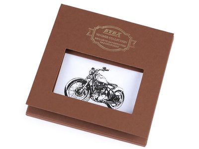 Pánský kapesník kolo, auto, motorka / dárková kazeta{% if variant.name %} – 3 bílá motorka{% endif %}