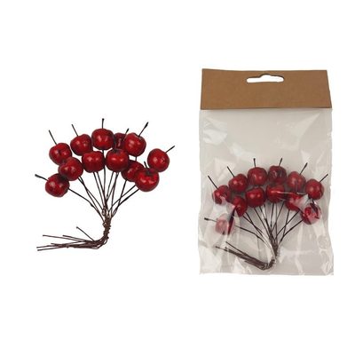 Dekorace jablko, 12 ks X4418 - dia 1,5 x 2 x 10 cm{% if product.brand.name %} – Morex{% endif %}