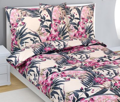 Bavlněné povlečení Růžová,Zelená 90/208{% if product.brand.name %} – Bellatex{% endif %}