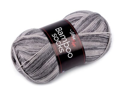 Pletací příze Bamboo Socks 100 g{% if variant.name %} – 8 (7910) šedá{% endif %}