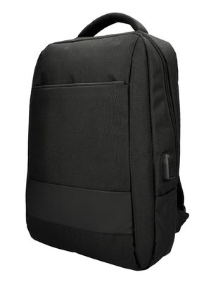 Černý batoh pro notebook 15,6 palce, USB, UNI{% if product.brand.name %} – MIA LAROUGE{% endif %}