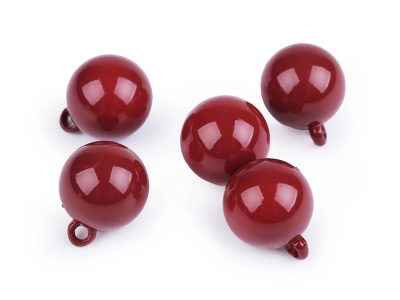 Plastové korálky Ø16 mm 5 kusů{% if variant.name %} – 3 bordó sv.{% endif %}