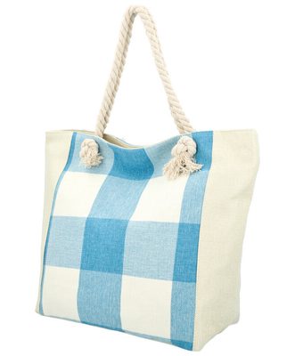 Velká moderní plážová taška světle modrá 417{% if product.brand.name %} – Linea Moda{% endif %}