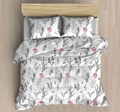 Bavlněné ložní povlečení DELUX Beauty bílé 140×200, 70×90 cm{% if product.brand.name %} – Kvalitex{% endif %}