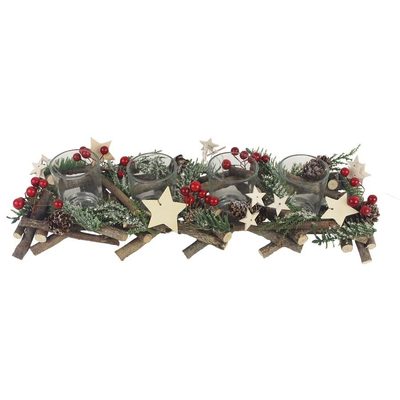 Dekorace na 4 svíčky P1477 - 40 x 14 x 8,5 cm{% if product.brand.name %} – Morex{% endif %}