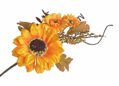 Zápich slunečnice s listy 23 cm{% if product.brand.name %} – Canea{% endif %}