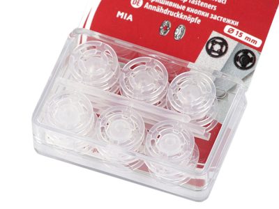 Plastové patentky Ø7 mm - Ø15 mm na blistru{% if variant.name %} – 10 (15 mm) transparent{% endif %}