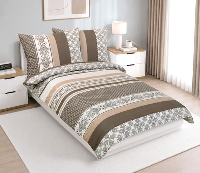 Bavlněné povlečení Béžová,Hnědá 90/332{% if variant.name %} – 140x220 cm, 70x90 cm{% endif %}