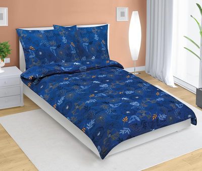 Krepové povlečení Modrá 80/518{% if variant.name %} – 140x220 cm, 70x90 cm{% endif %}