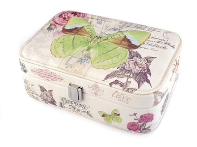Šperkovnice motýl 7x14x22 cm{% if variant.name %} – 3 zelená sv.{% endif %}