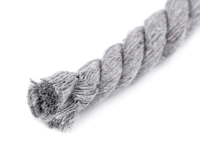 Bavlněná šňůra kroucená Ø12 mm návin 10 metrů{% if variant.name %} – 5 šedá sv.{% endif %}